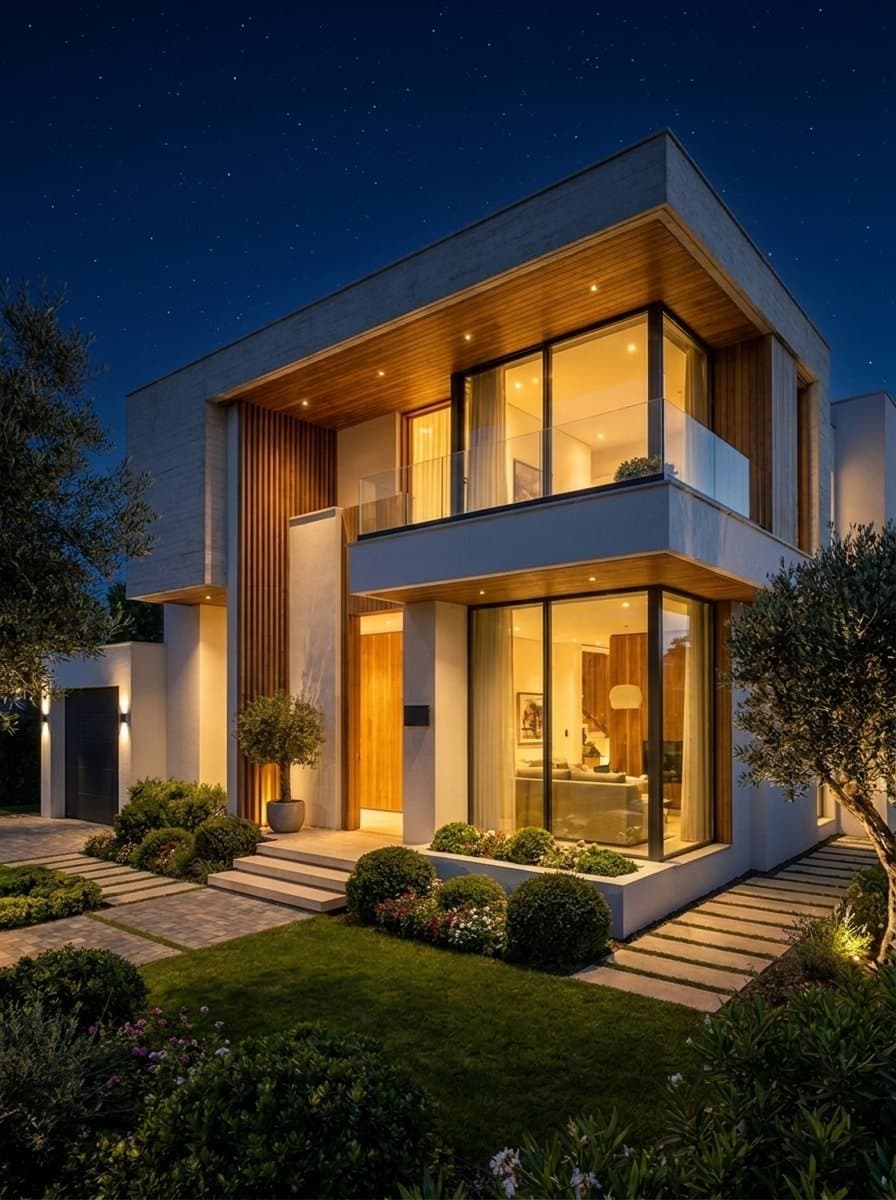 Same property relit at night